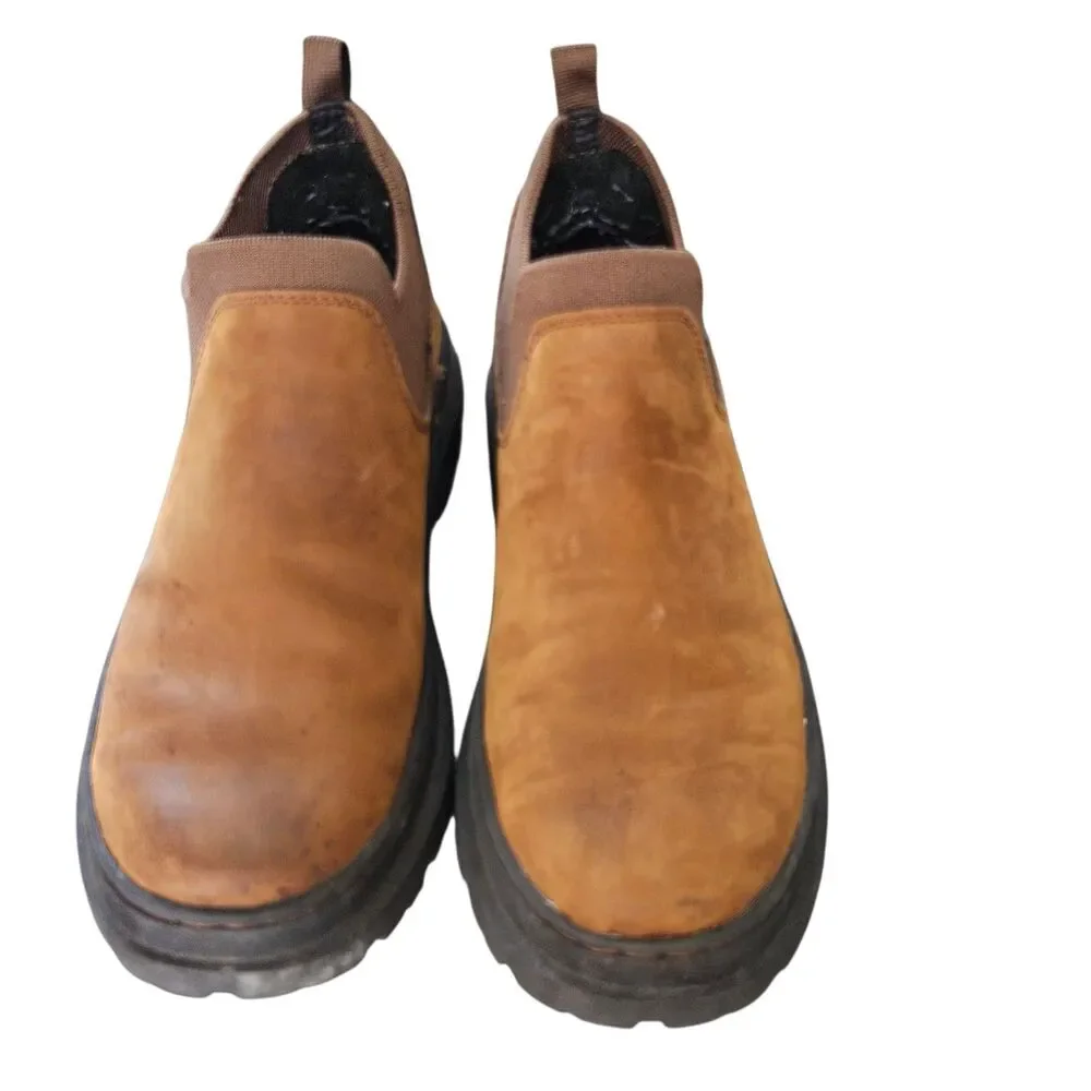 Georgia Boot Romeo Superlyte Mens 11 Brown Slip On Work Shoes Soft Toe Leather